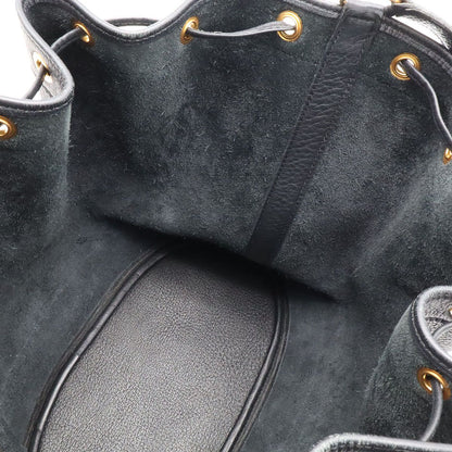 Hermes Market GM Shoulder Bag Drawstring Taurillon Clemence Leather Black Gold — view 8