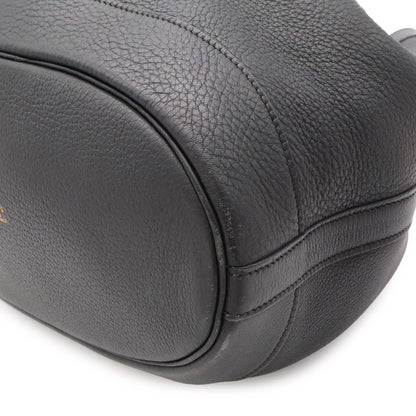 Hermes Market GM Shoulder Bag Drawstring Taurillon Clemence Leather Black Gold — view 3
