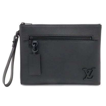 Louis Vuitton LV Aerogram Pochette iPad Takeoff Pouch Clutch Leather Noir Black