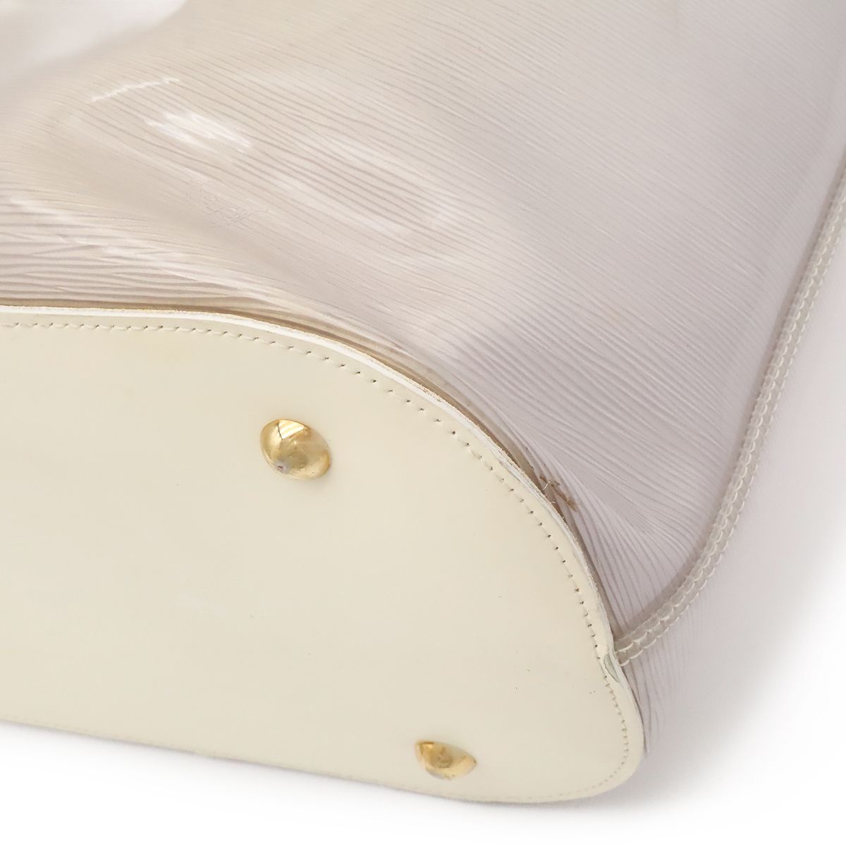 Louis Vuitton Epi Plage Lagoon Bay Tote Vinyl Leather Coconut Clear Gold Pouch — view 3