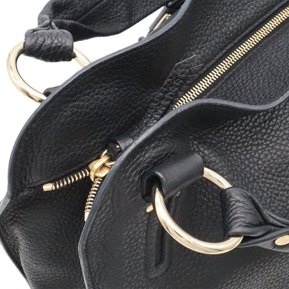 Celine Bittersweet Shoulder Bag Leather Black Gold — view 6