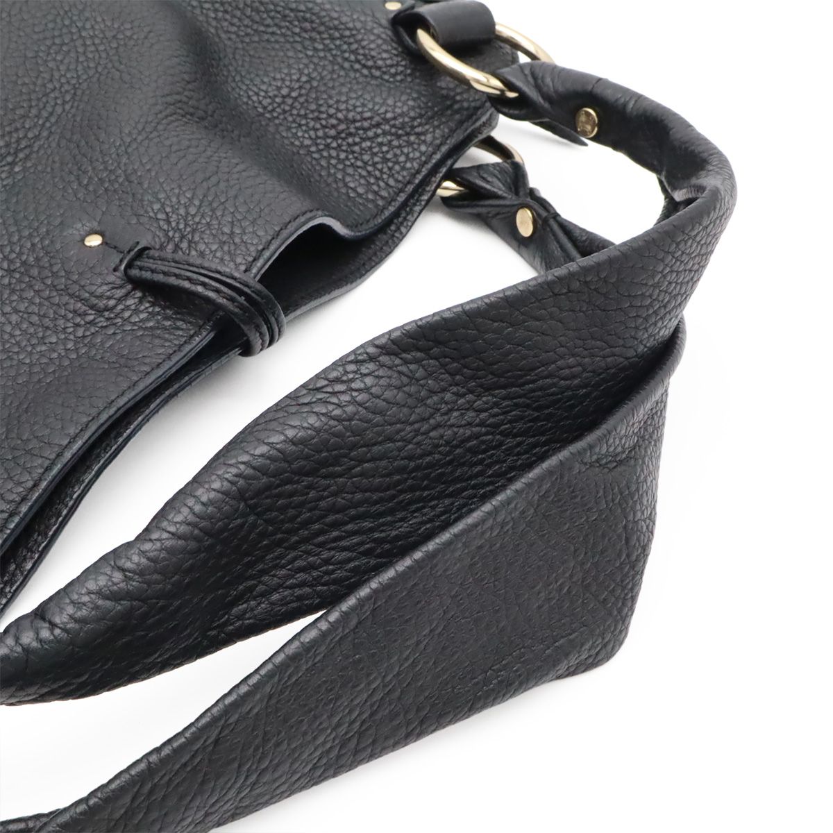Celine Bittersweet Shoulder Bag Leather Black Gold — view 5