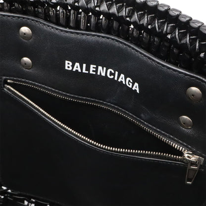 Balenciaga Bistro Basket 2-Way Shoulder Bag Vinyl Black Silver — view 7