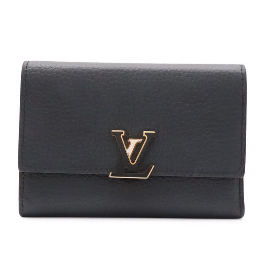 Louis Vuitton Portefeuille Capucines Compact 3 Trifold Wallet Taurillon Leather