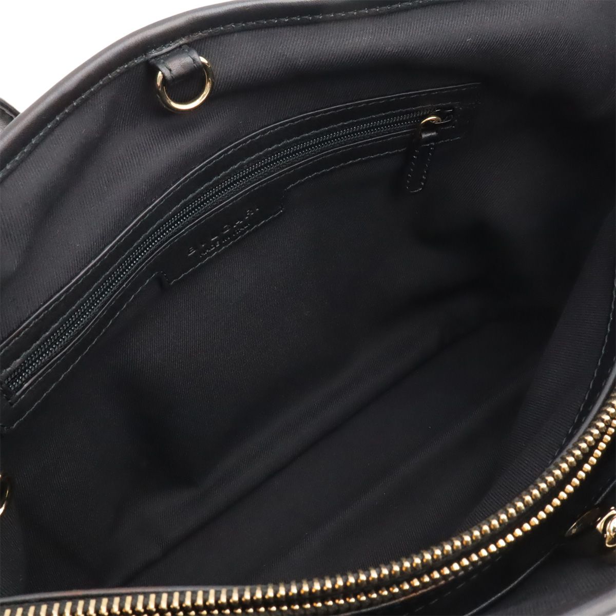 Bvlgari Parentesi Tote Shoulder Bag Quilted Leather Black Gold Charm — view 6