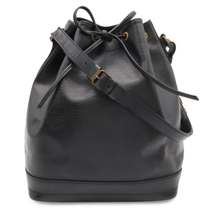 Louis Vuitton Epi Noe Shoulder Bag Drawstring Noir Black Gold