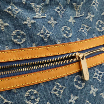 Louis Vuitton Monogram Denim Baggy GM Shoulder Bag Crossbody Long Strap Blue — view 8