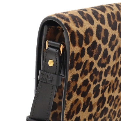 Versace Medusa Leopard Print Shoulder Bag 2-Way Calf Hair Beige Black — view 4