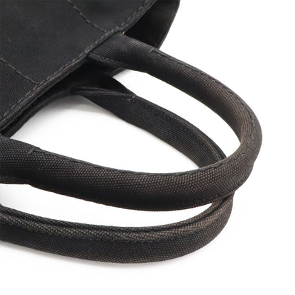 Prada Canapa Tote 2-Way Shoulder Bag Canvas Nero Black Gold — view 4