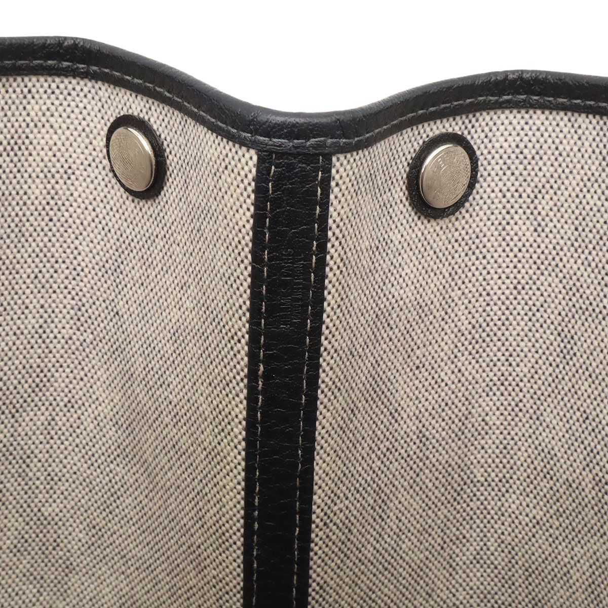 Hermes Garden Party PM Tote Shoulder Bag Toile H Canvas Black — view 6