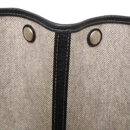 Hermes Garden Party PM Tote Shoulder Bag Toile H Canvas Black — view 6