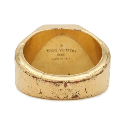 Louis Vuitton Signet Ring Monogram L JP Gold Plated — view 3