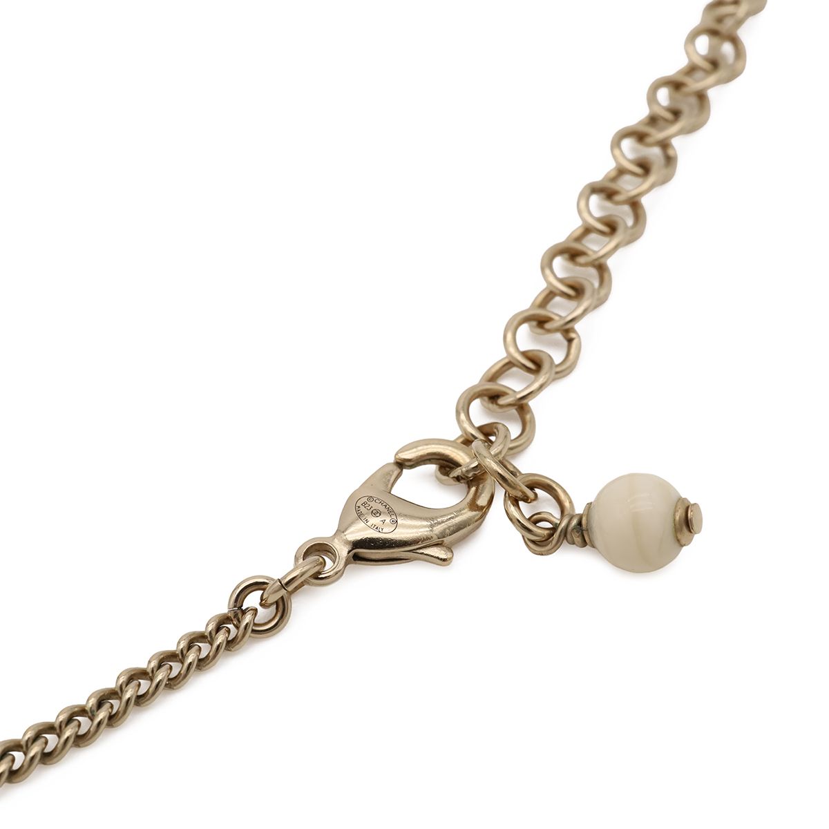 Chanel CC Logo Chain Pendant Metal Rhinestone Gold — view 5