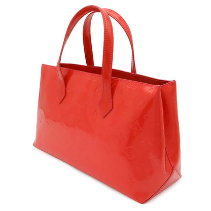 Louis Vuitton Monogram Vernis Wilshire PM Tote Bag Patent Calfskin Rose Pop — view 2