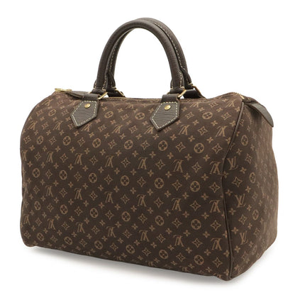Louis Vuitton Monogram Mini Lin Speedy 30 Mini Boston Bag Canvas Ebene Brown — view 2