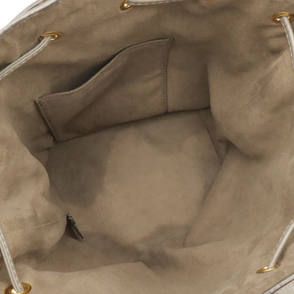 Fendi Montresor FF Logo Zucca Bucket Bag Drawstring 2-Way Leather Gray Brown — view 8