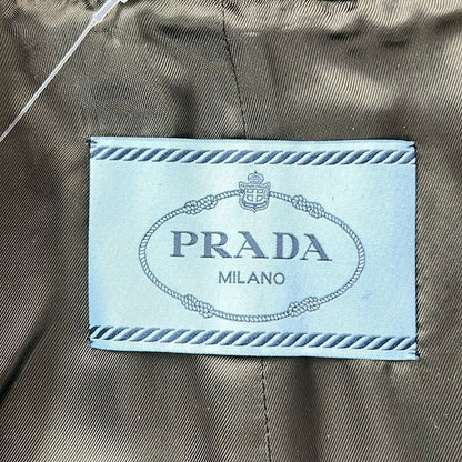 Prada Coat S Khaki Dark Brown Multi 38 — view 3