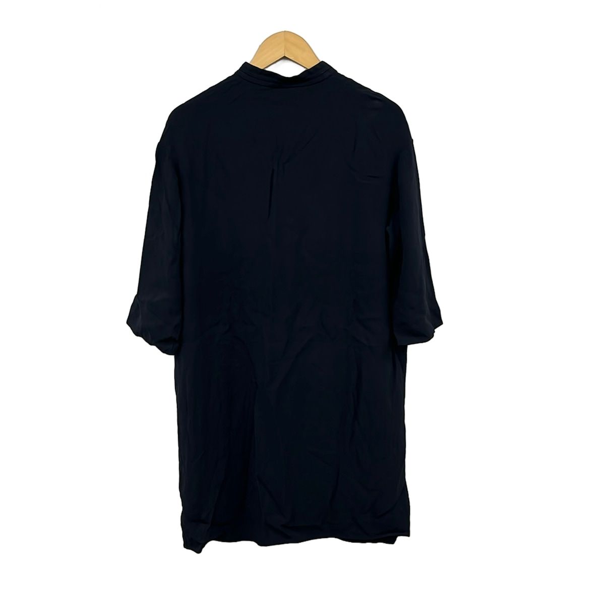 Hermes Dress M Dark Navy Three Quarter Sleeve Knee-length 38 — view 2