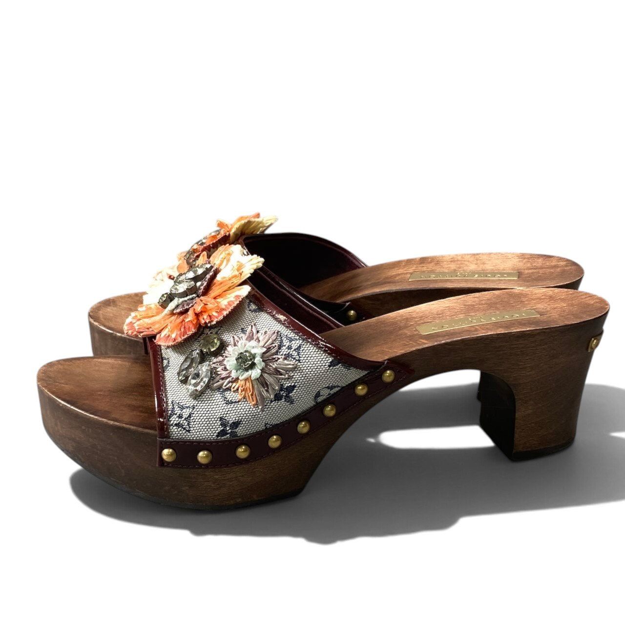 Louis Vuitton Monogram Mini Bijou Wood Sandals — view 2