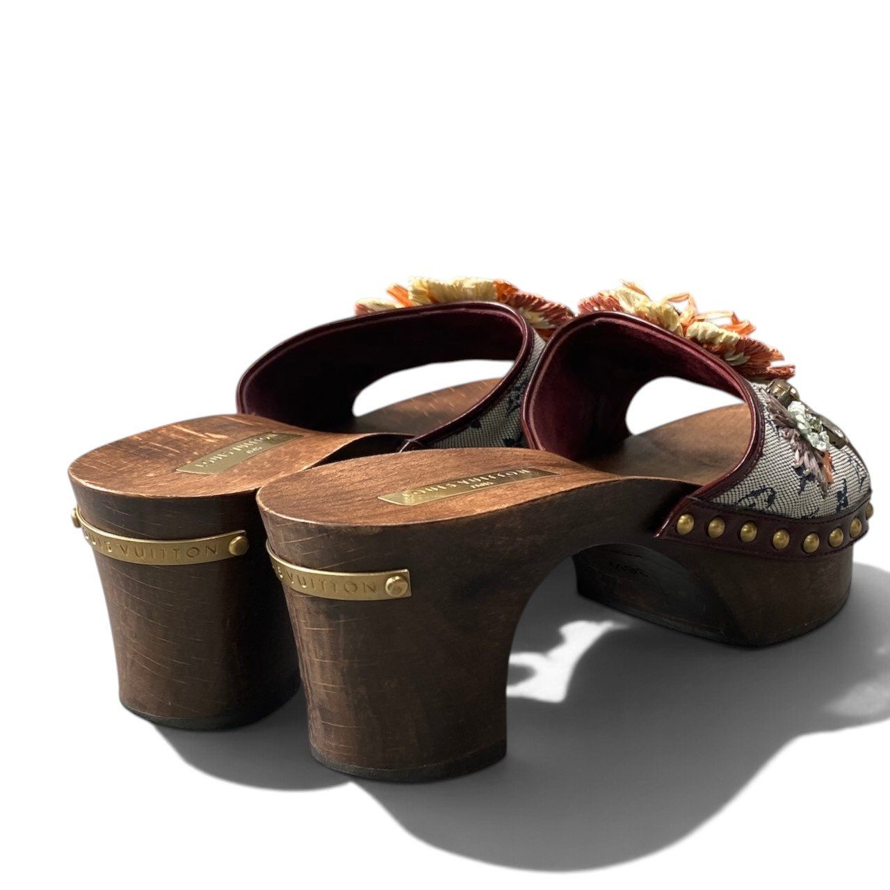 Louis Vuitton Monogram Mini Bijou Wood Sandals — view 3