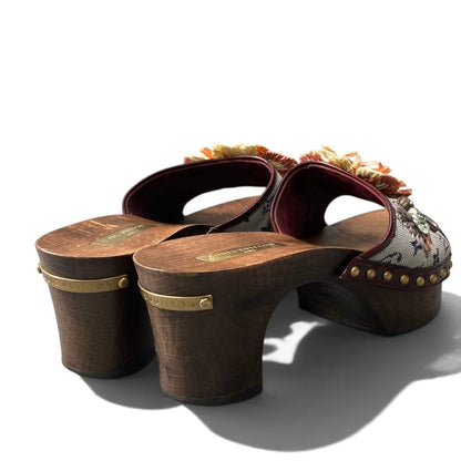 Louis Vuitton Monogram Mini Bijou Wood Sandals — view 3