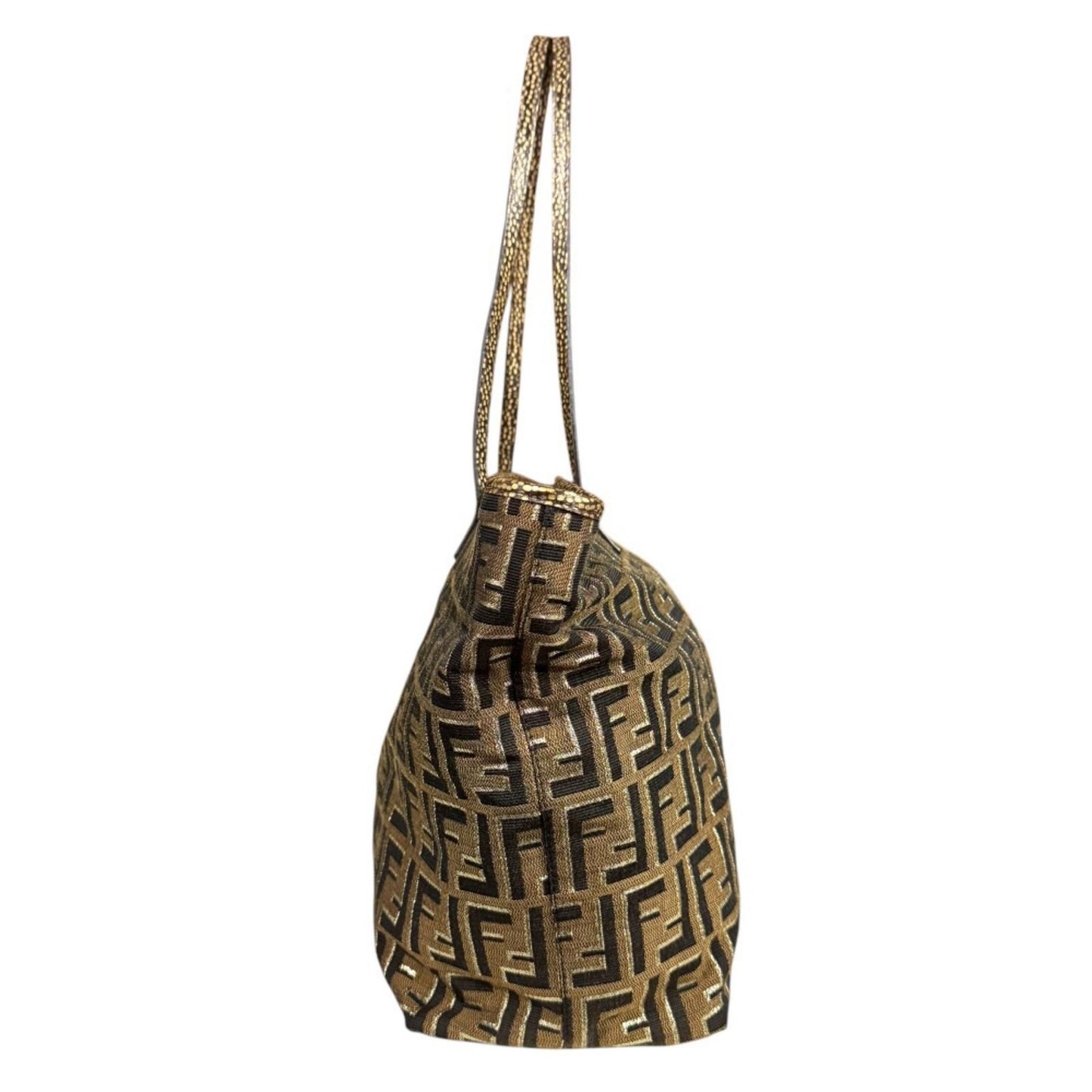 Fendi Zucca Tote Bag Canvas Brown — view 3