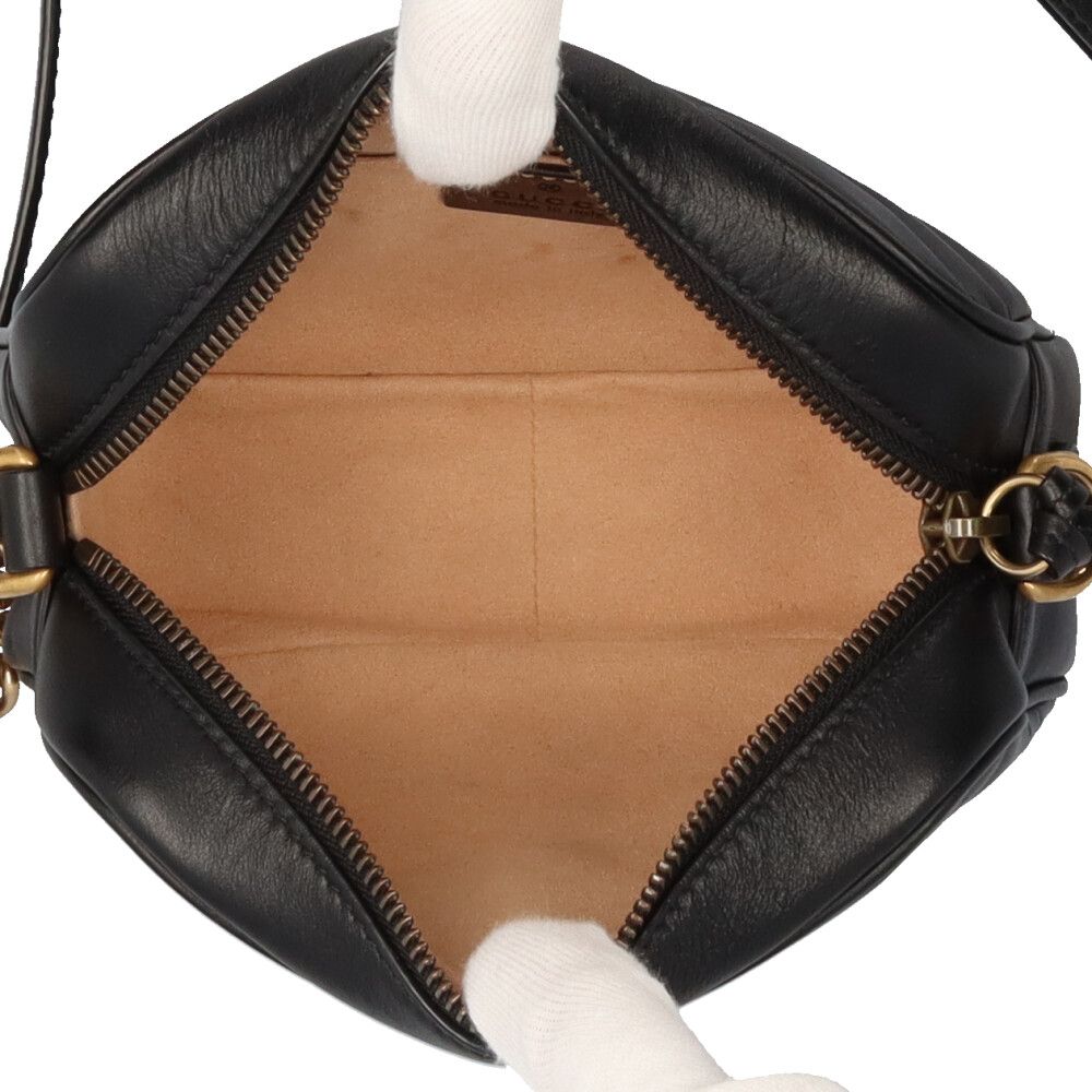 Gucci GG Marmont Shoulder Bag Leather Black — view 6