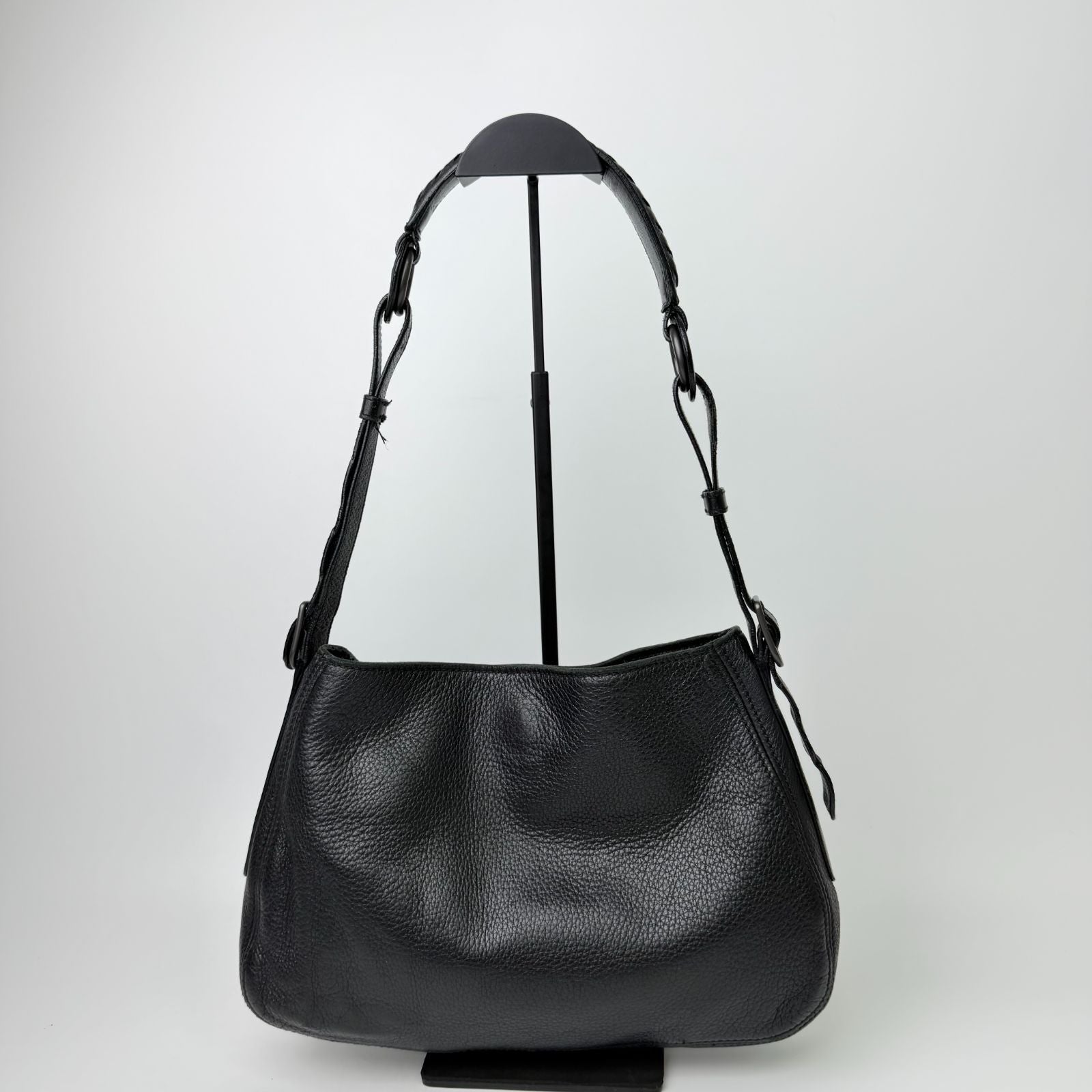 Bottega Veneta Shoulder Bag Leather Black Vintage — view 2
