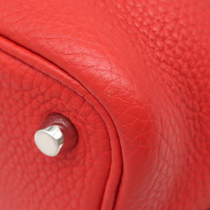 Hermes Handbag Picotin Lock 18 PM Taurillon Clemence Rouge de Coeur Silver — view 5