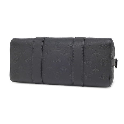 Louis Vuitton Shoulder Bag City Keepall Leather Monogram Shadow Noir Black — view 3
