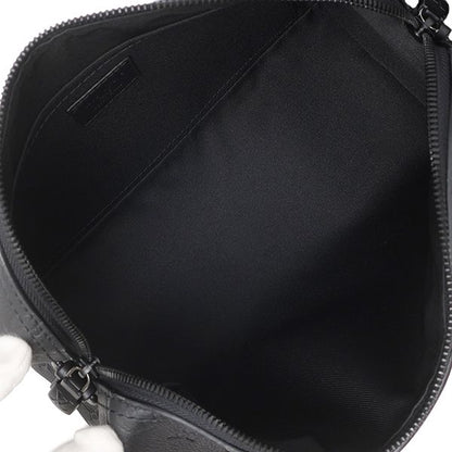 Louis Vuitton Shoulder Bag City Keepall Leather Monogram Shadow Noir Black — view 6