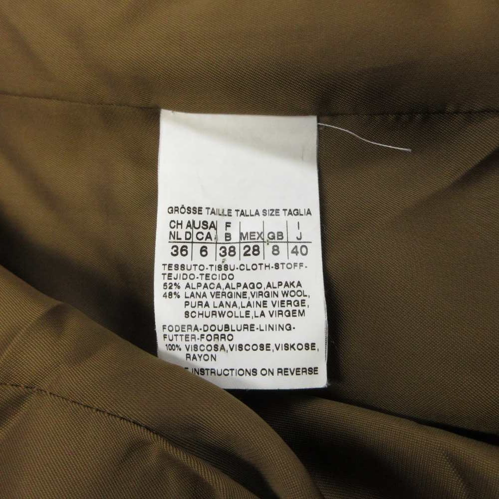 Max Mara Studio Hooded Coat Alpaca Wool Blend Real Fur Middle Length Fully Lined — view 7
