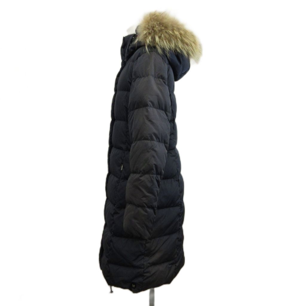 Max Mara Weekend Line Down Coat a Nylon Quilted Real Fur Long Hood Stand — view 2