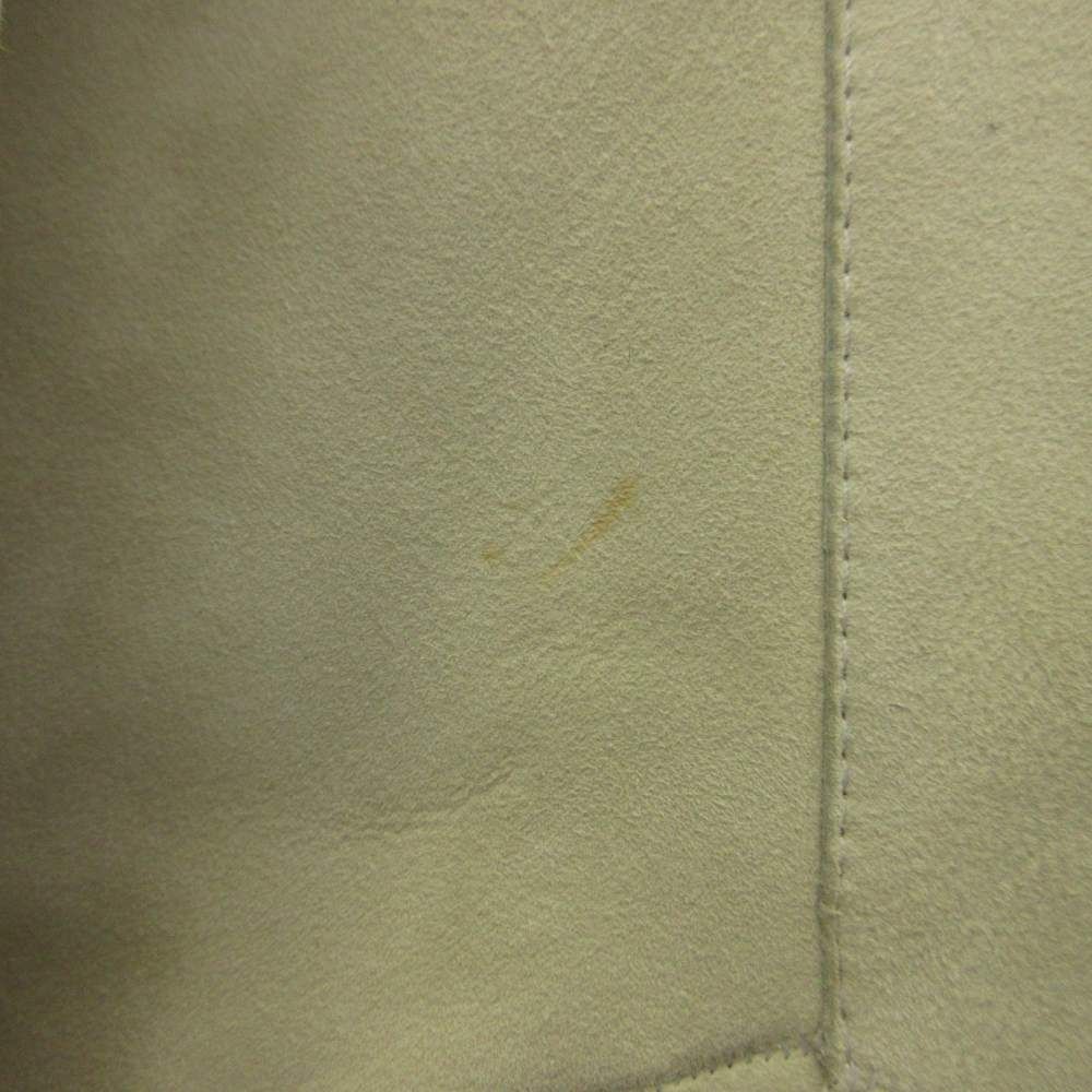 Max Mara White Tag Shearling Coat Leather Real Fur Long M Ivory XZ GY 18 40 — view 8