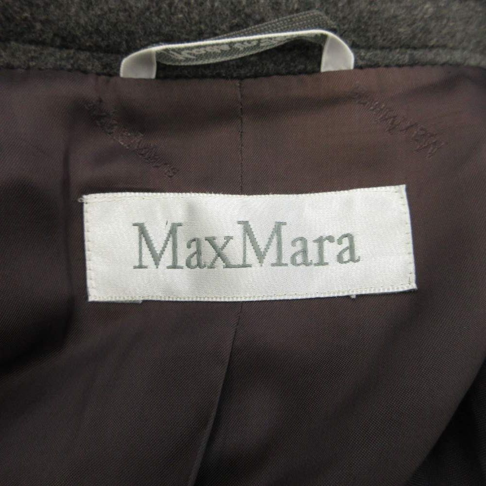 Max Mara White Tag Soutien Collar Coat Outer Wool Cashmere Blend a Line — view 3