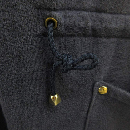 Hermes Jacket Mid Length Drawstring Zip Up Logo Embroidery Navy M — view 7