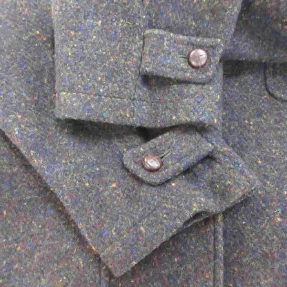 Dior Vintage Nep Tweed Tailored Jacket Wool Dark Gray Covered Buttons PP L — view 6