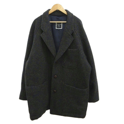 Dior Vintage Nep Tweed Tailored Jacket Wool Dark Gray Covered Buttons PP L