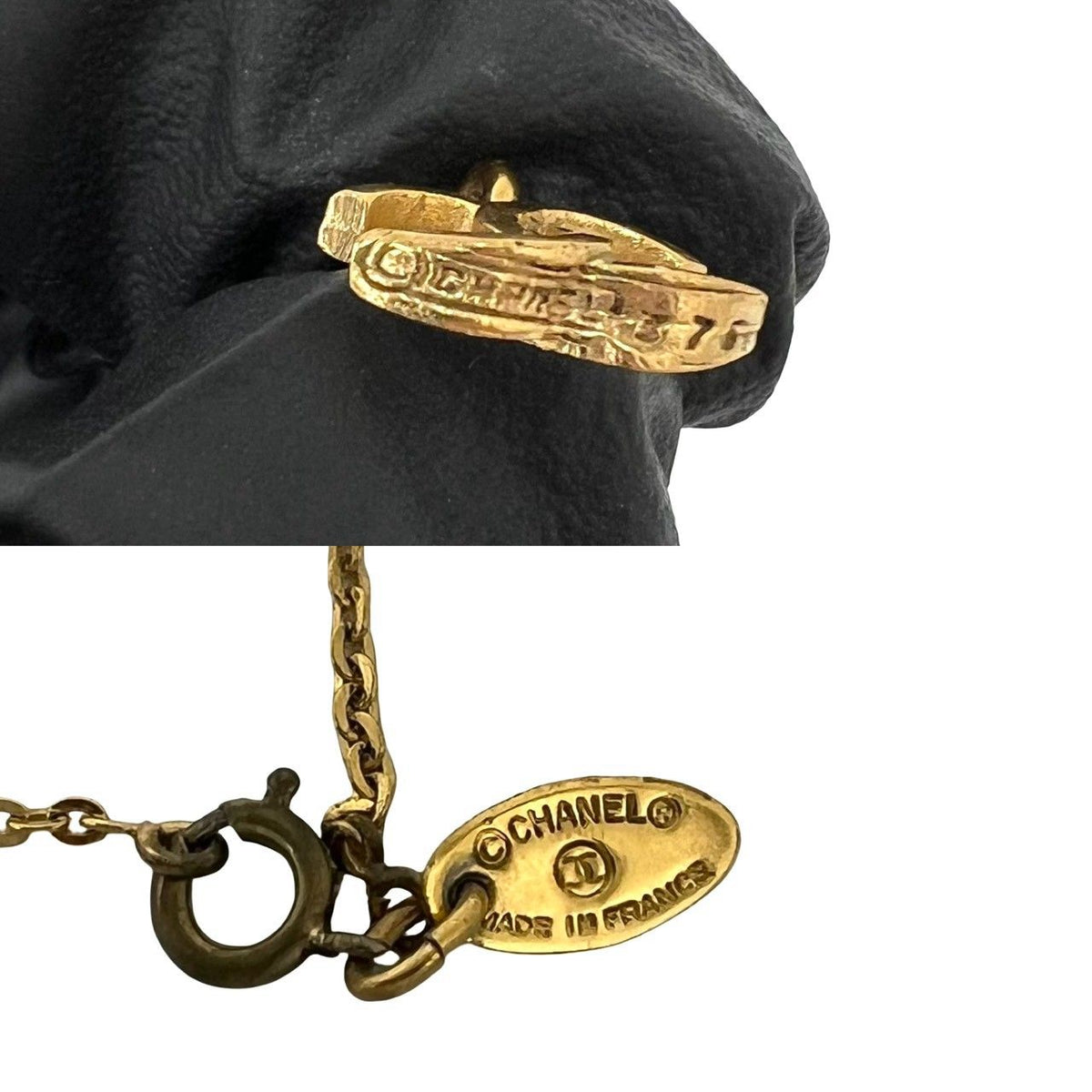 Chanel Comment Vintage CC Logo Motif Pendant Gold — view 4