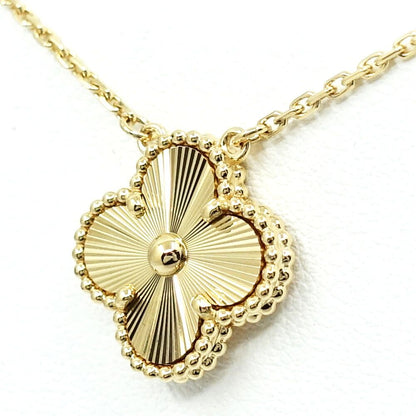 Van Cleef & Arpels 18k Yellow Gold Vintage Alhambra Guilloche — view 2