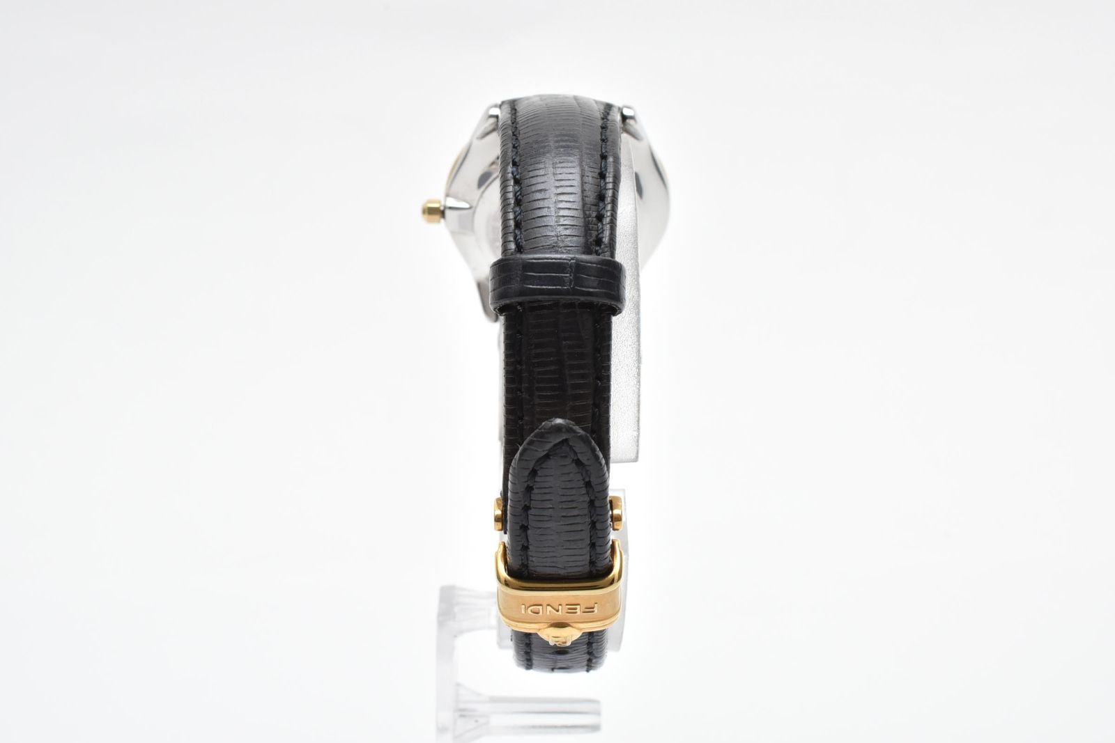 Fendi Orologi Quartz Watch White Dial Gold Plated Plate Leather Strap 25.8 — view 5