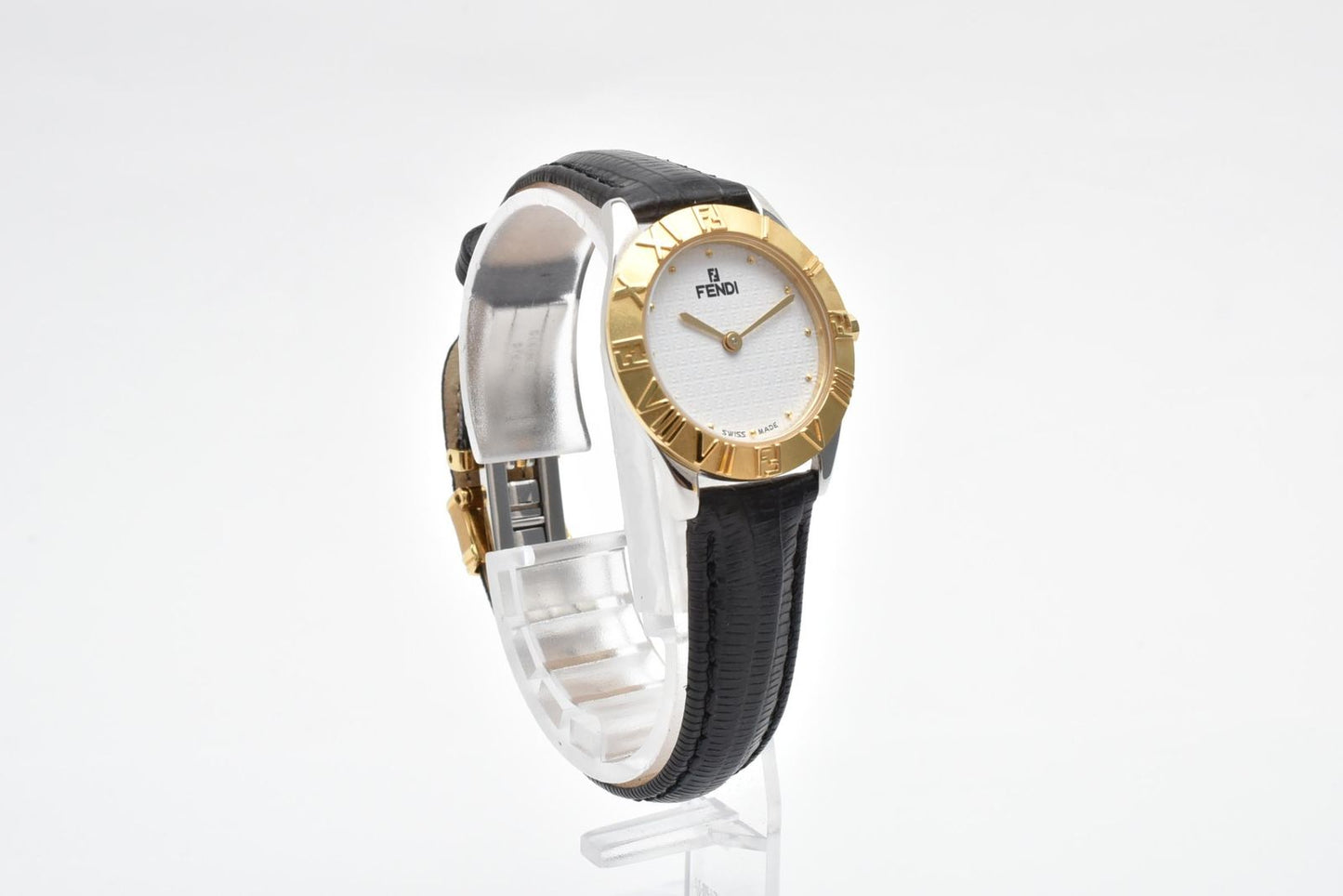 Fendi Orologi Quartz Watch White Dial Gold Plated Plate Leather Strap 25.8 — view 6
