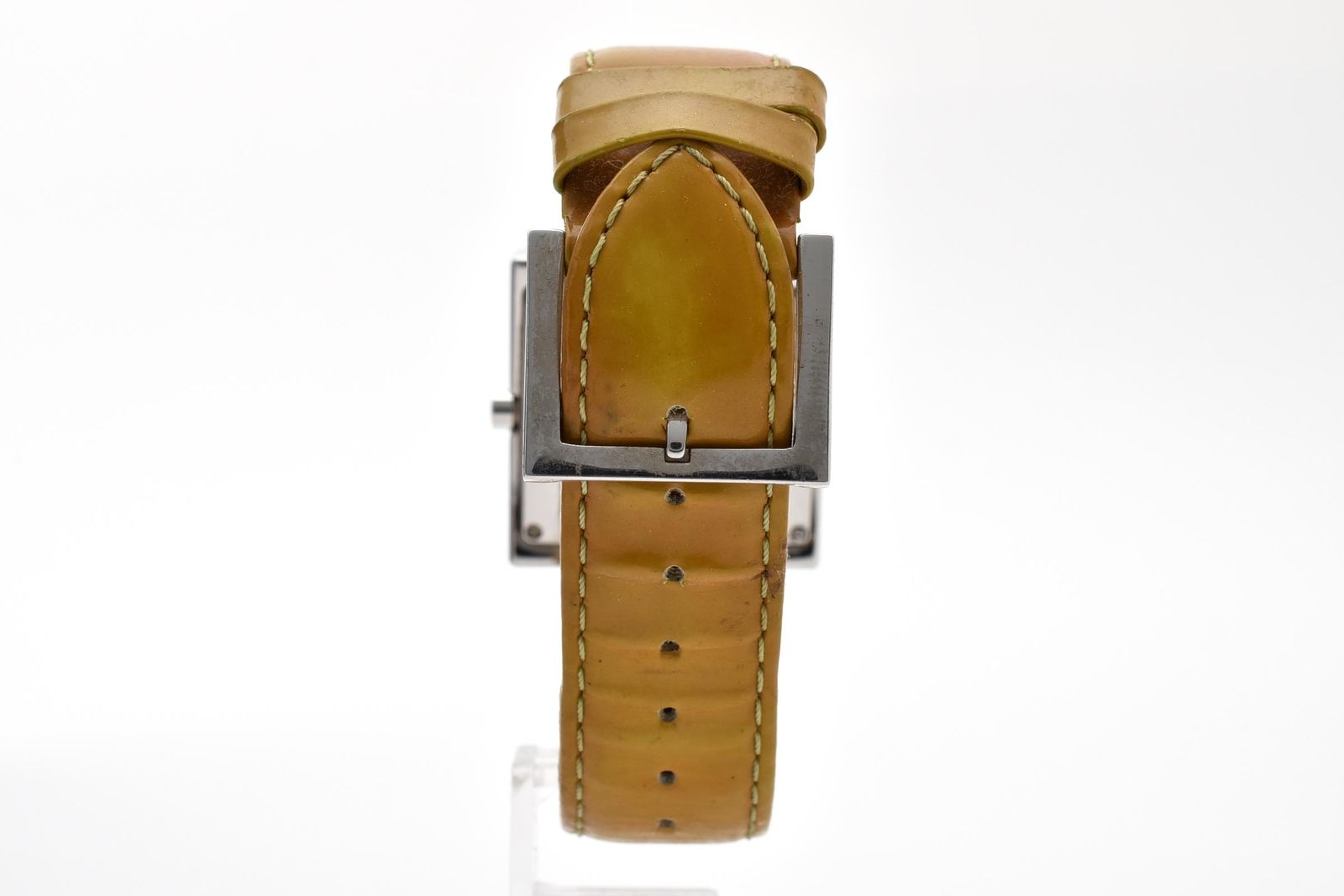 Fendi Zucca Quartz Watch Green Dial 2 Hand Stainless Steel Patent Leather 31.1 — view 5