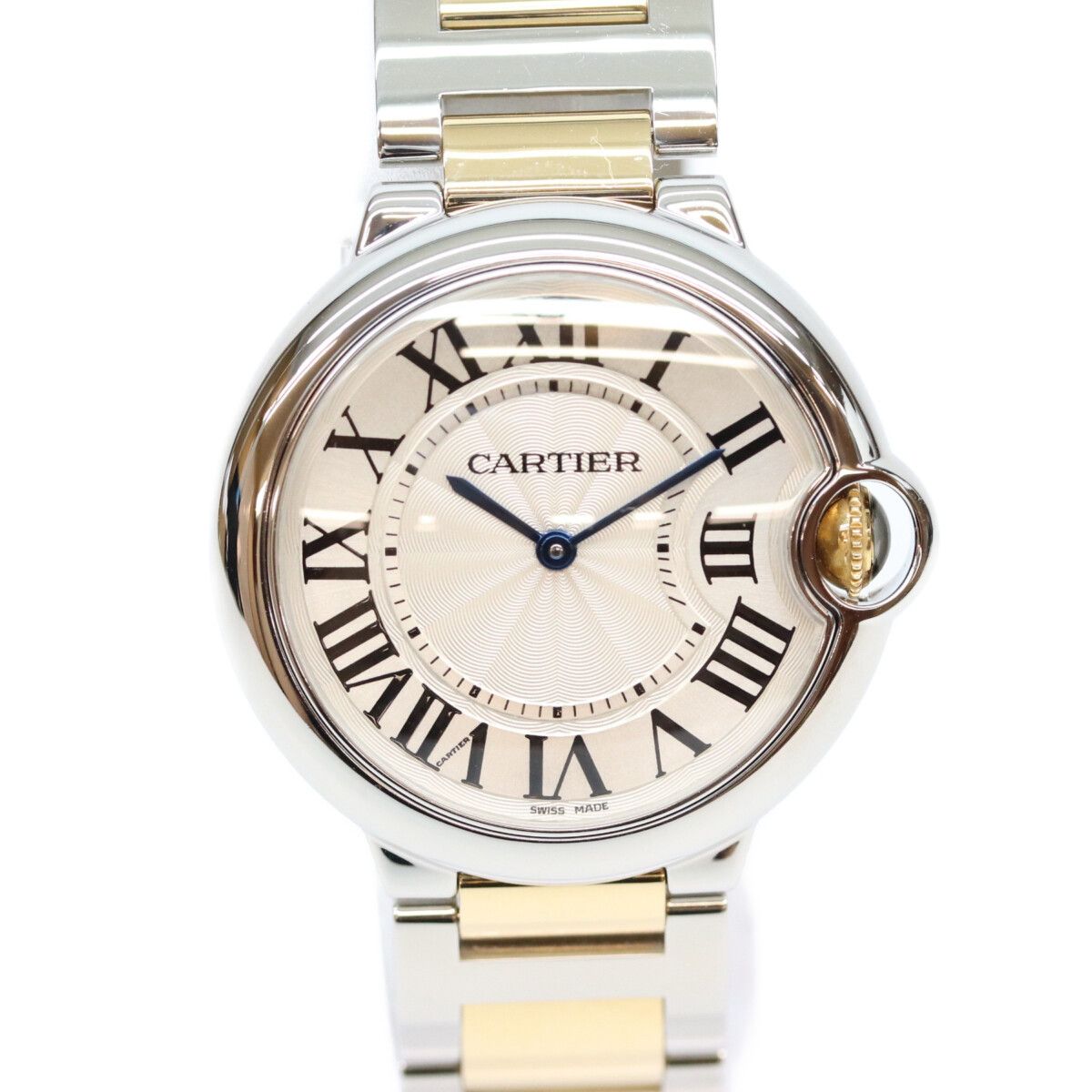 Cartier Yellow Gold Stainless Steel Ballon Bleu MM 36 Quartz Watch