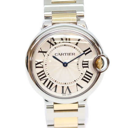 Cartier Yellow Gold Stainless Steel Ballon Bleu MM 36 Quartz Watch
