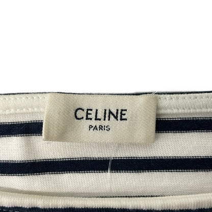 Celine Long Sleeve Top White Black Border Embroidery S — view 3
