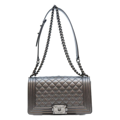 Chanel Black Caviar So Boy 25 Medium Bag