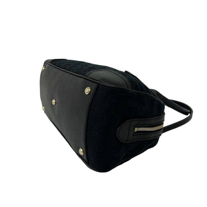 Gucci Princy Sherry Line GG Pattern Canvas Leather Tote Mini Boston Bag Black — view 8