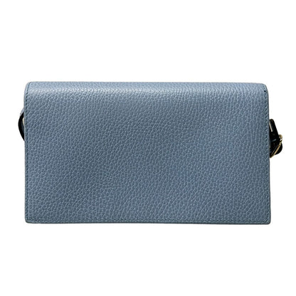Gucci Wallet Swing Light Blue on Chain Leather Shoulder Bag — view 2