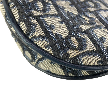 Dior Saddle Bag Trotter Navy Ivory Leather — view 7